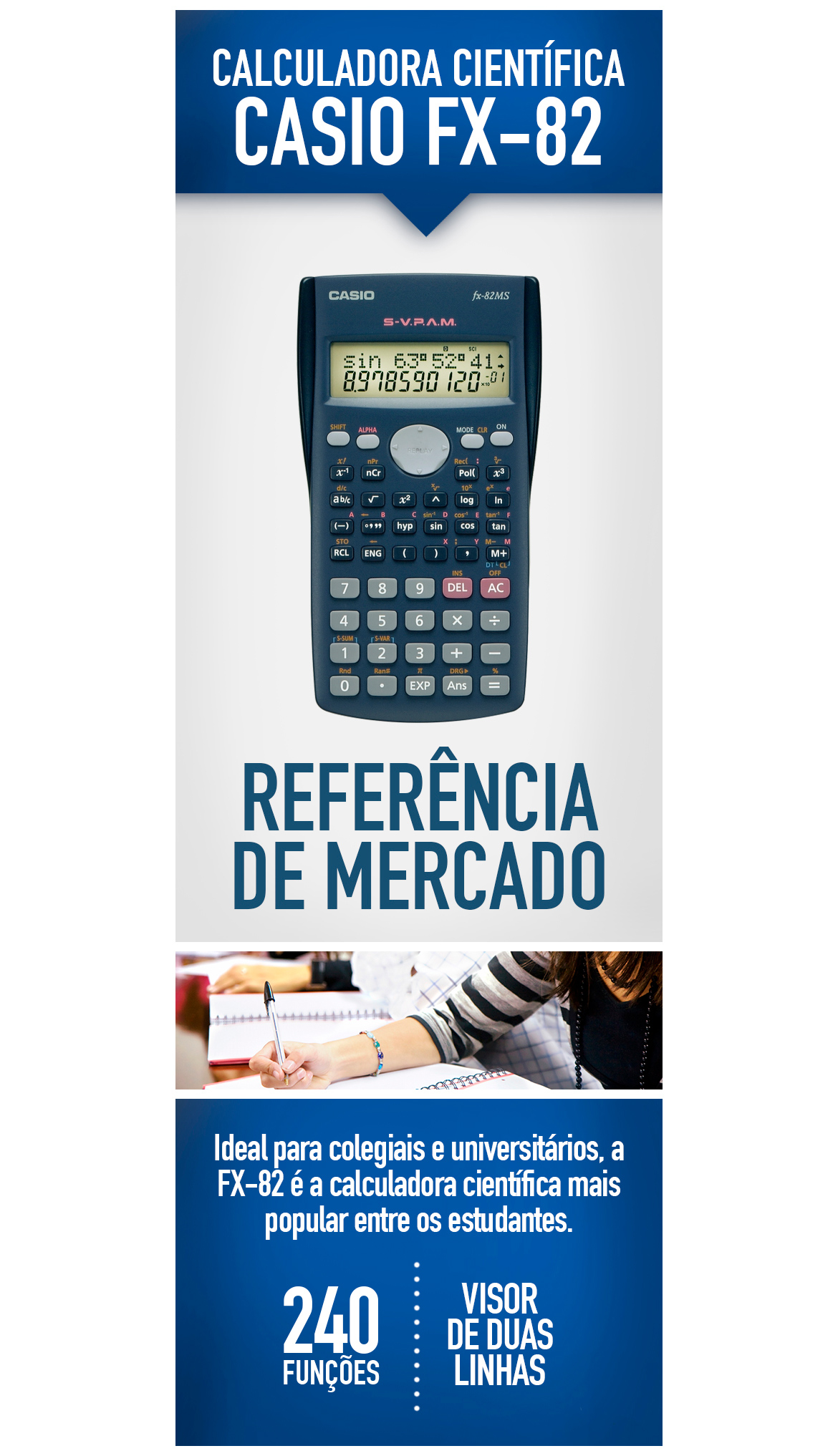 Notação da Engenharia na Calculadora Científica 