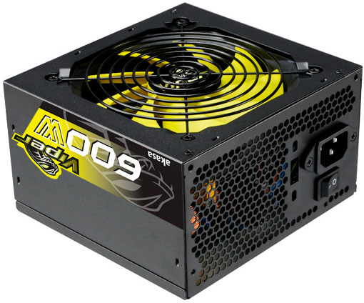 Fonte 600W Akasa Viper PFC Ativo Eficiência 85% 80 PLUS® Bronze AK