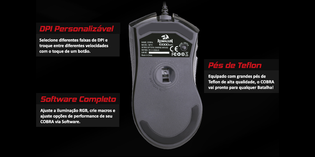 Mouse Redragon Cobra M711 - Redragon Brasil