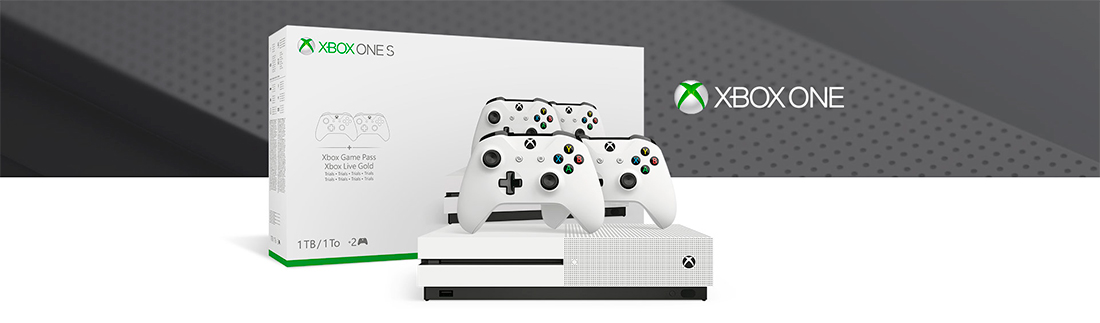 Console Microsoft Xbox One S 1TB Branco + 2 Controles sem fio 234