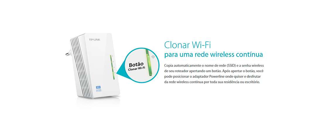 Extensor De Alcance Powerline Wireless 300Mbps