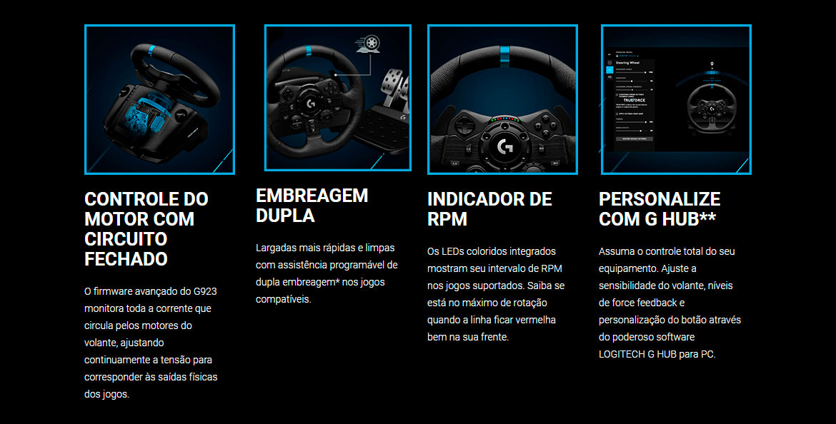 Volante Logitech G923 para PS4/PS5/PC - Accesorios