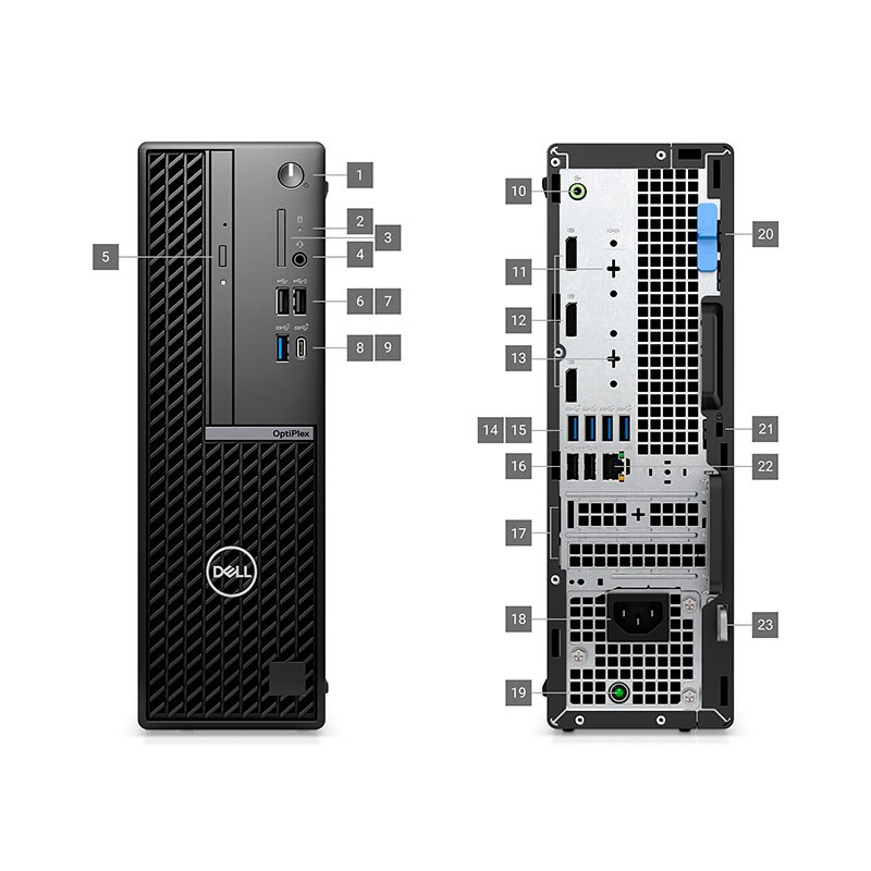 Diagrama de Portas do Dell OptiPlex 7020 Small Plus