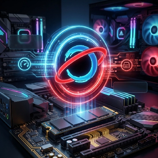 Ilustração do kit de upgrade com SSD M.2 e Memória RAM para notebook
