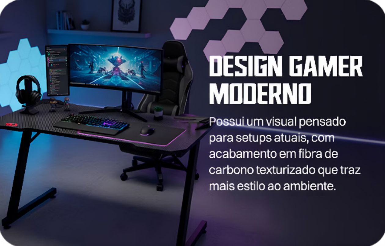 Mesa Gamer Redragon GD-1101E-S - Vista Principal