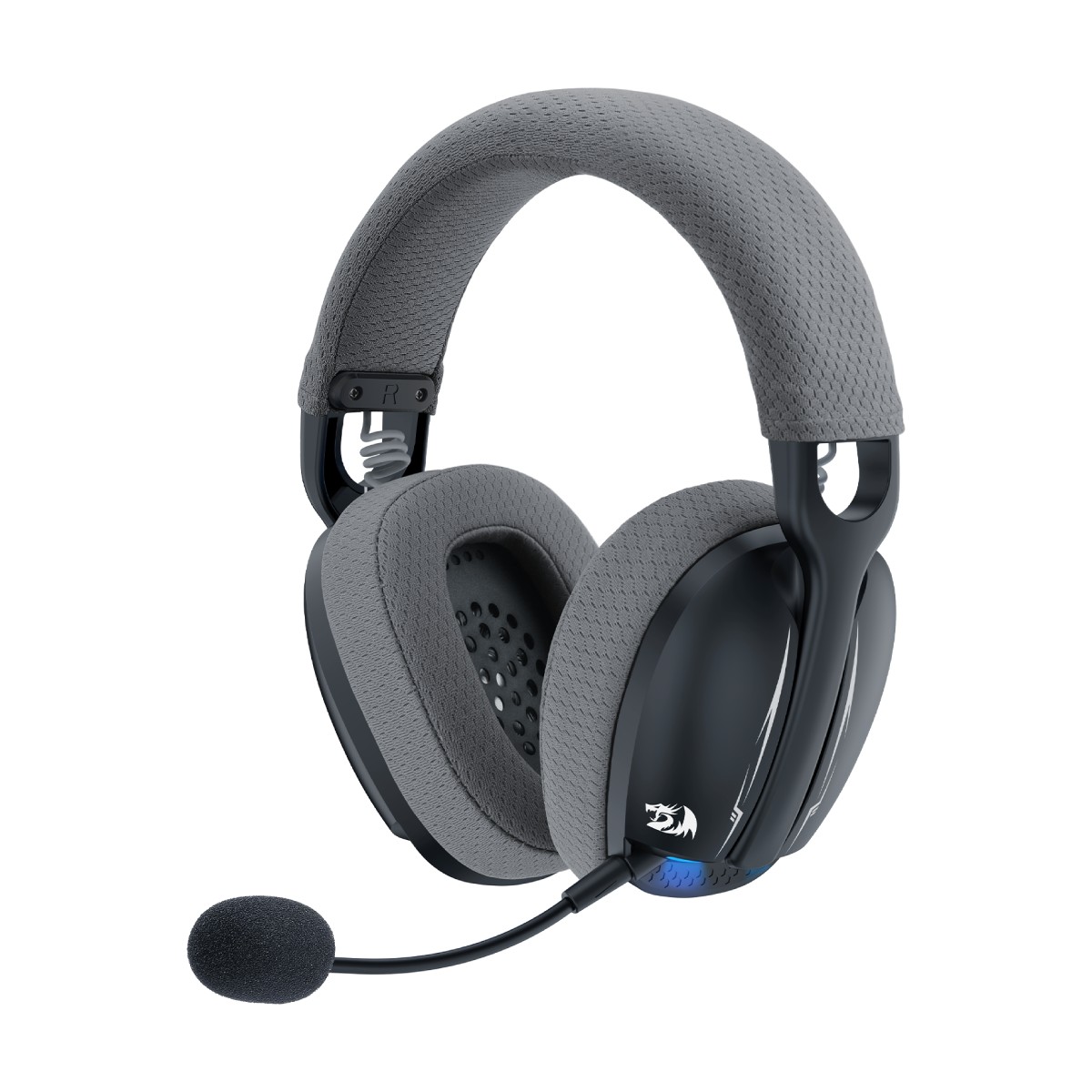Headset Gamer Redragon Skuld Pro H878BG Preto LED Azul