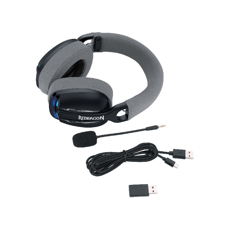 Microfone Removível e Controles na Concha