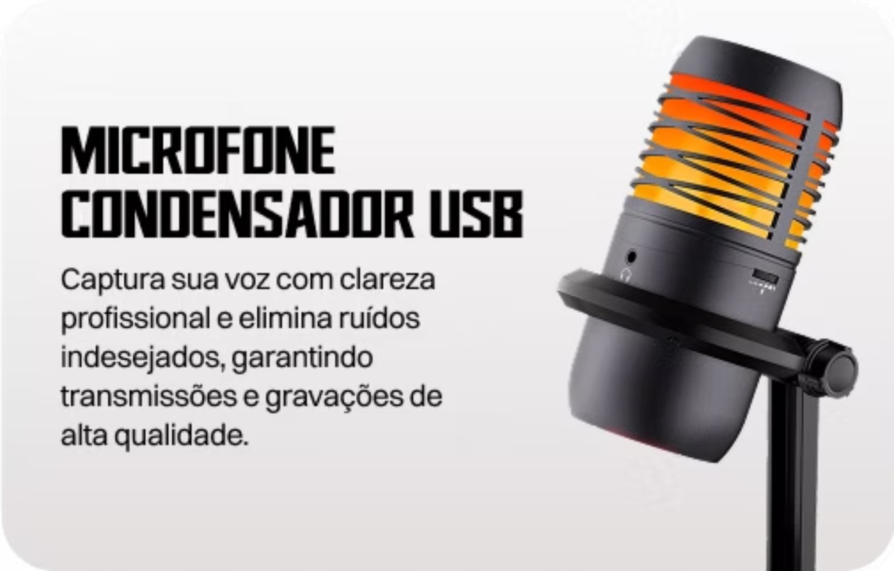 Demonstração do padrão de captação cardioide focado na voz