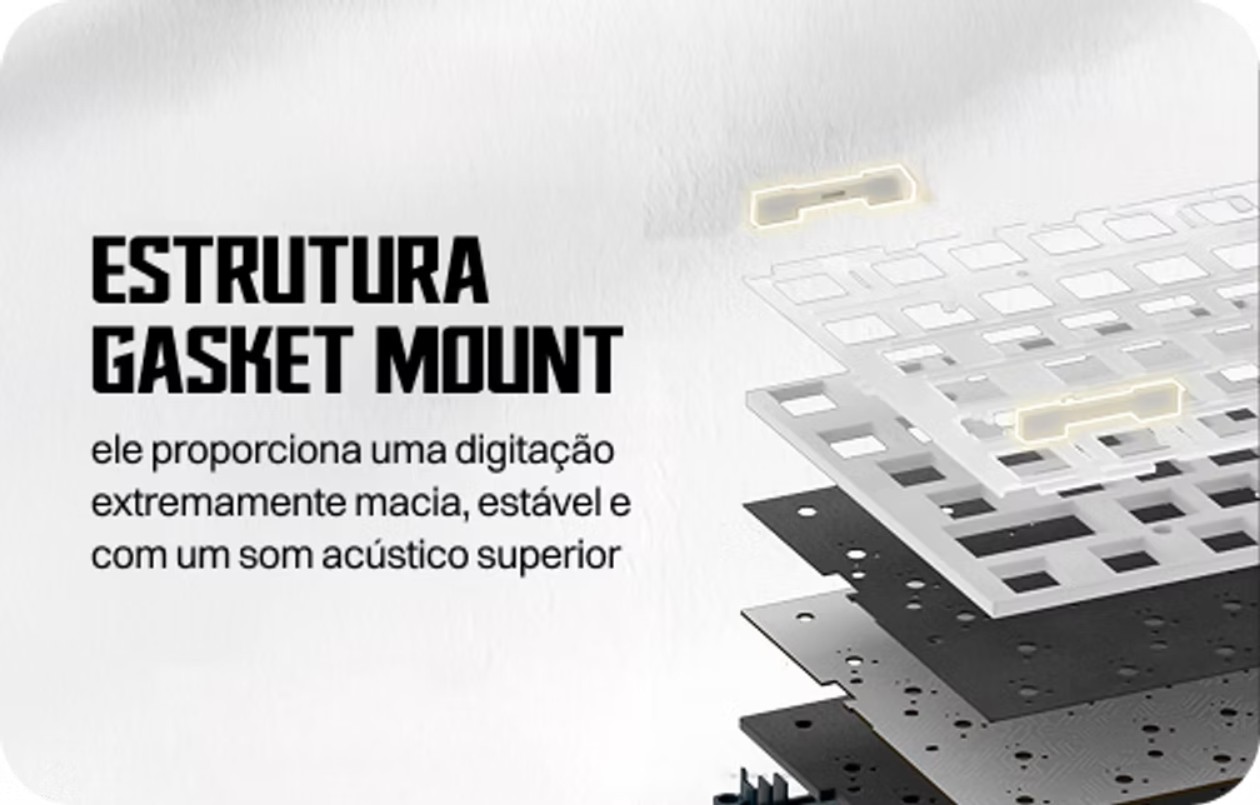 Detalhe da roda de volume integrada no teclado