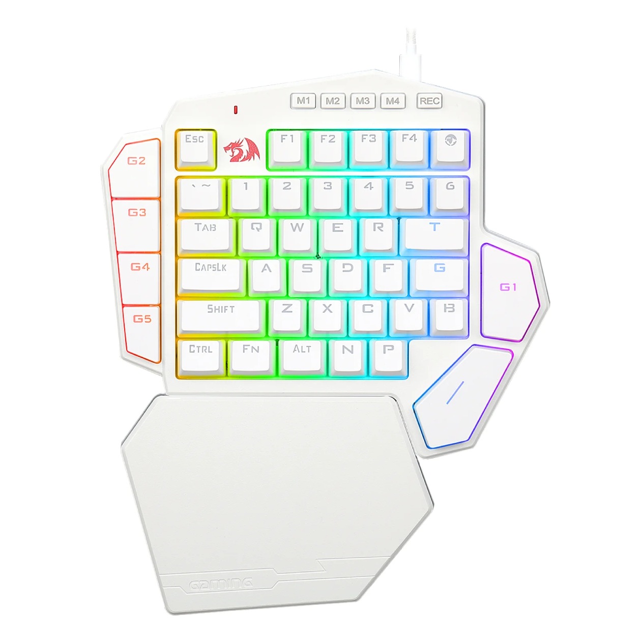 Teclado Mecânico Gamer Redragon Ditix K601W-RGB Branco