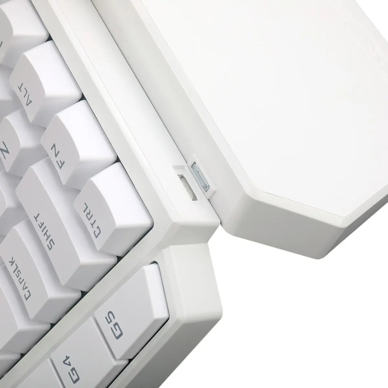 Apoio de pulso removível e conectividade USB-C