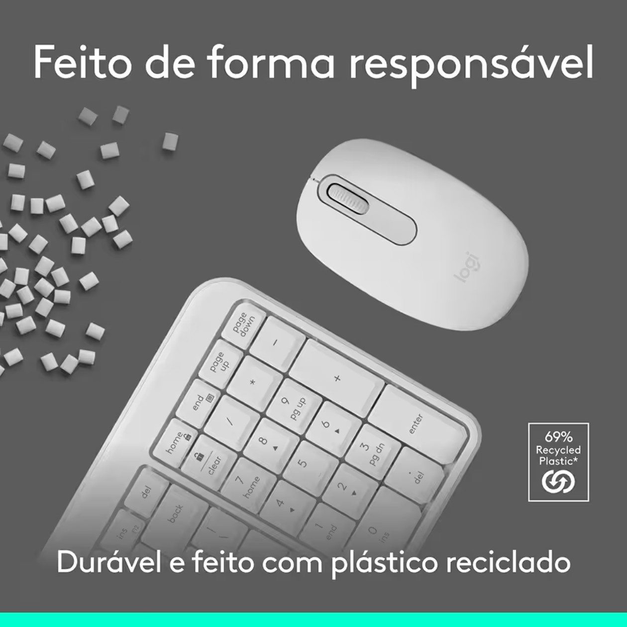 Design do Teclado e Mouse Logitech MK250