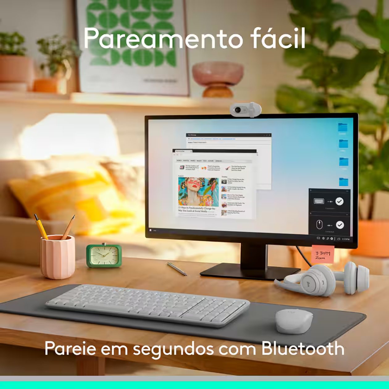 Logitech MK250 no Setup de Trabalho