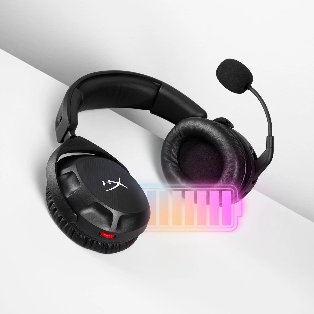 Haste ajustável e microfone do Headset Gamer HyperX