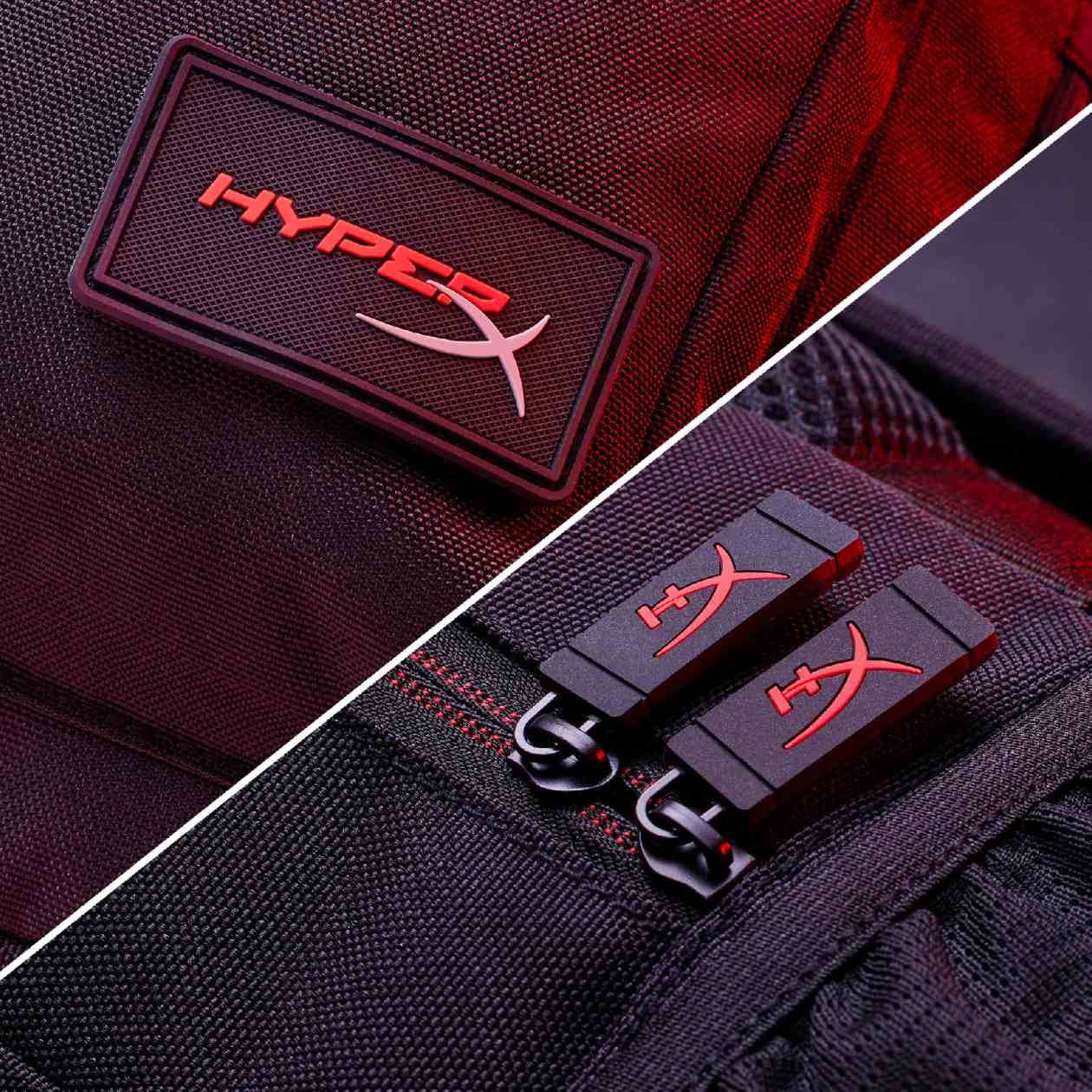 Design clássico e puxadores de zíper exclusivos HyperX