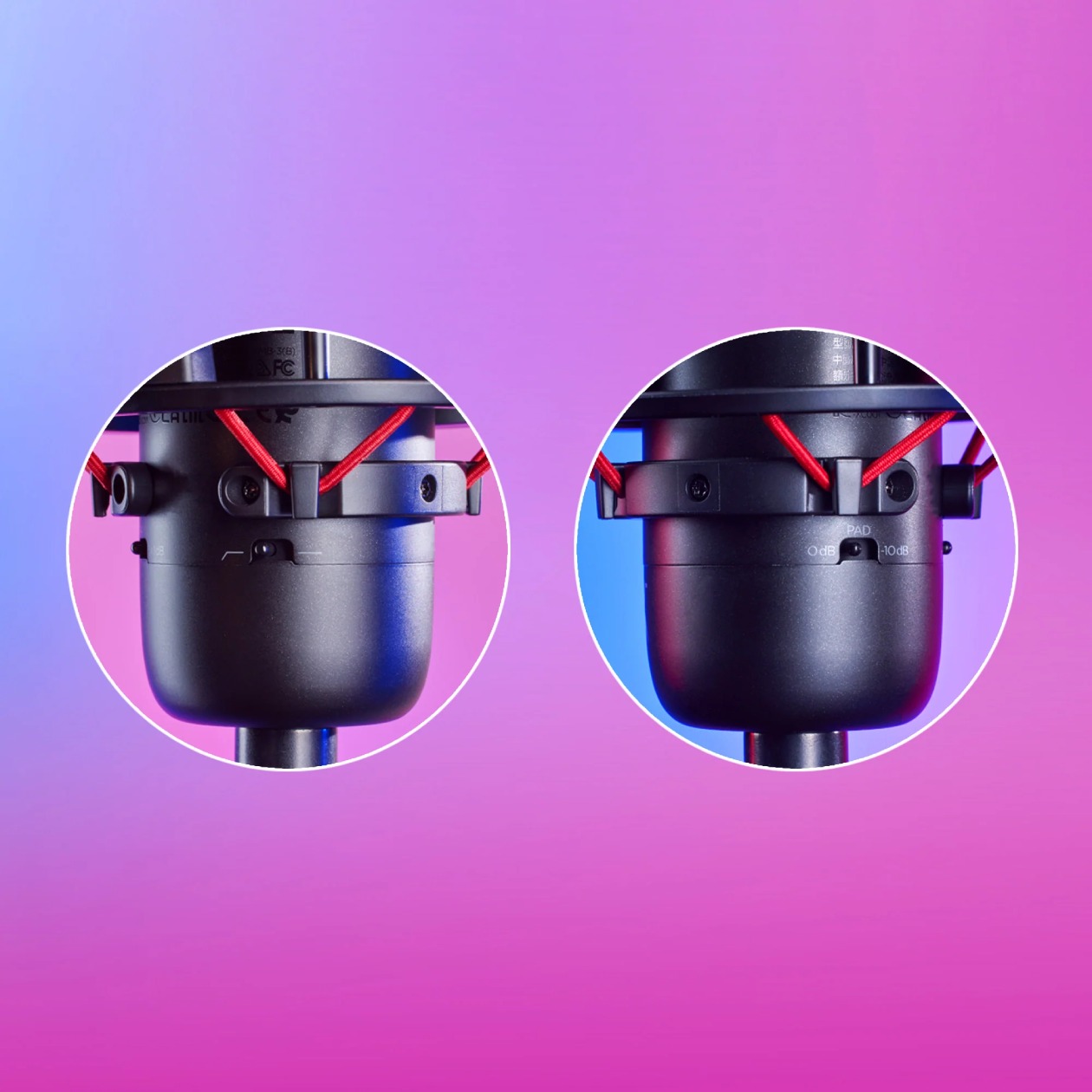 Suporte integrado antivibração e antichoque do HyperX ProCast