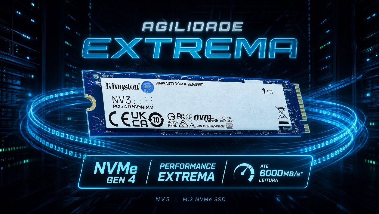 SSD NVMe 1TB e HD Seagate 4TB