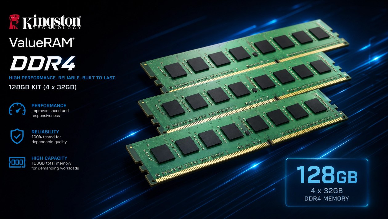 Alta Performance com 128GB de Memória