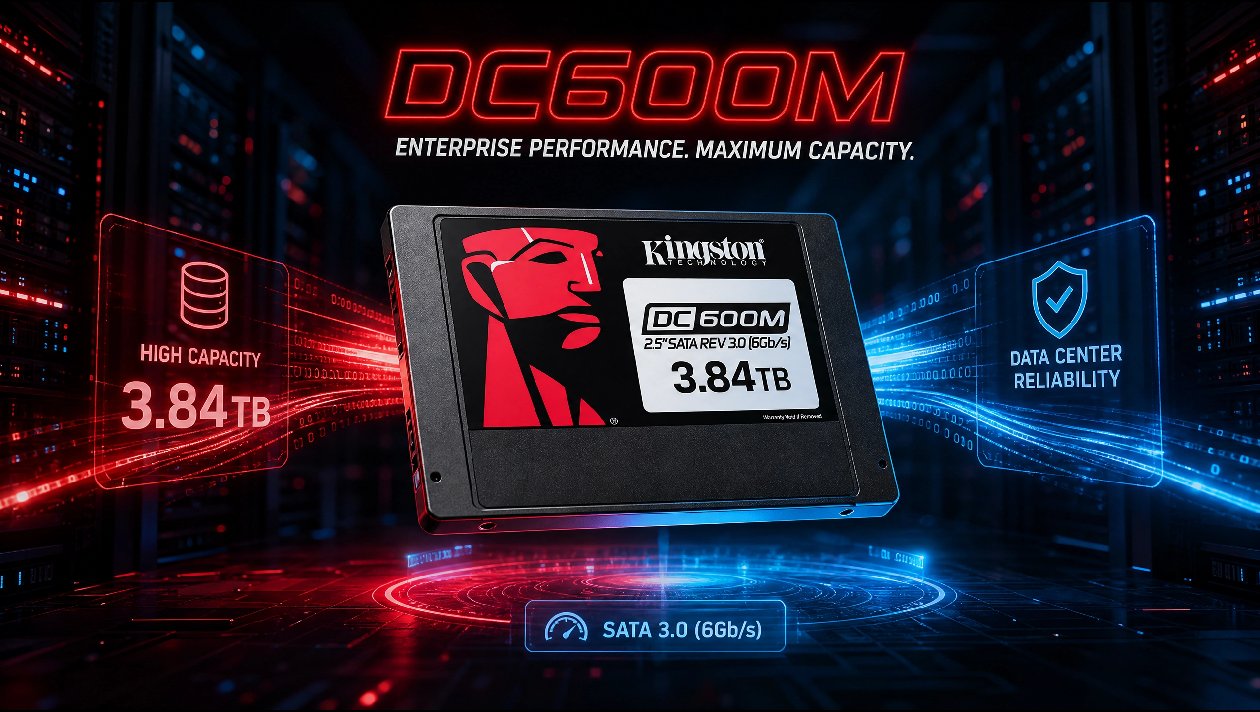 SSD 3.8TB Kingston DC600M Data Center