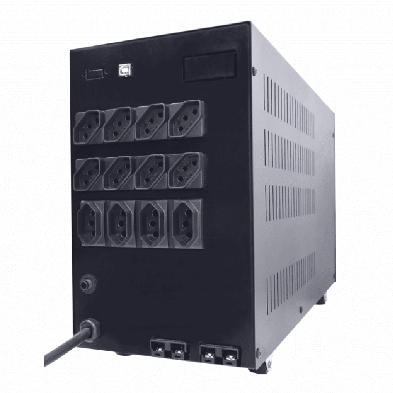 Painel frontal do No-Break TS Shara 4450 com display e indicadores