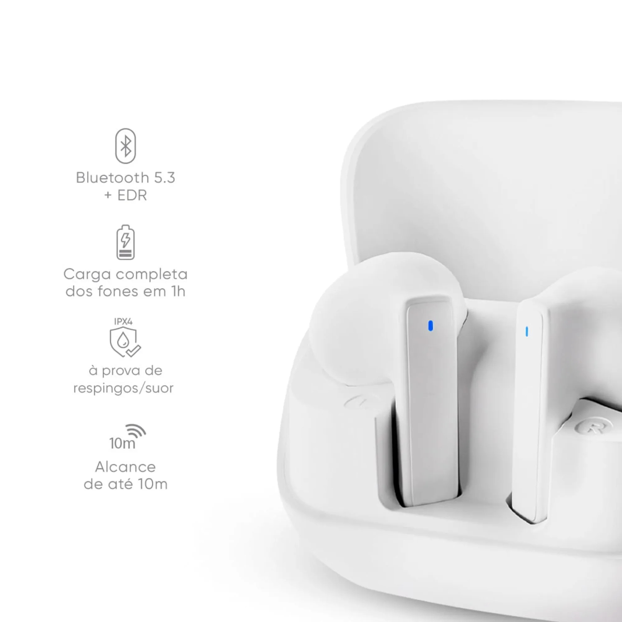 Estojo de carregamento do fone Get Free com recarga extra