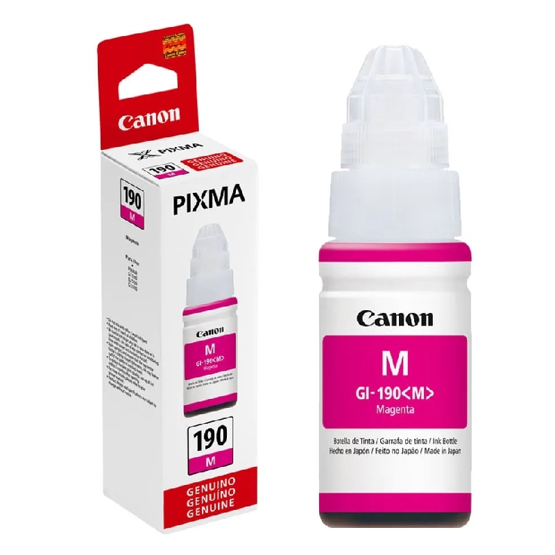 Refil de Tinta Canon GI-190M Magenta - Produto com embalagem original