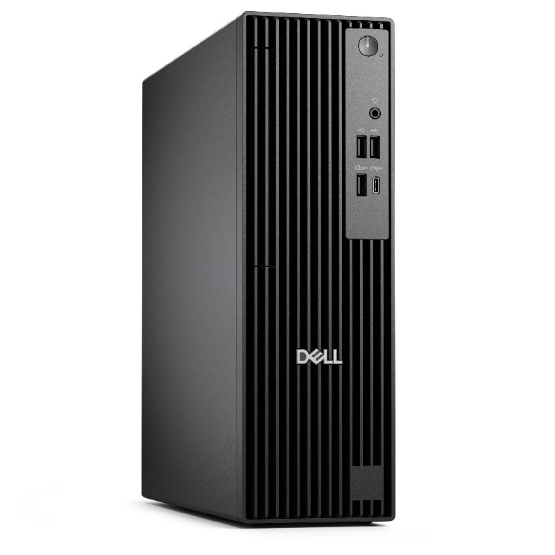 Dell Pro QCS1250 Slim ? Vista frontal do gabinete compacto