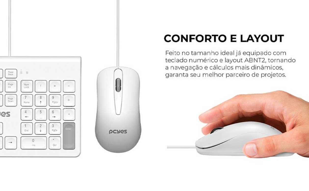 Mouse PCYES Soft Branco