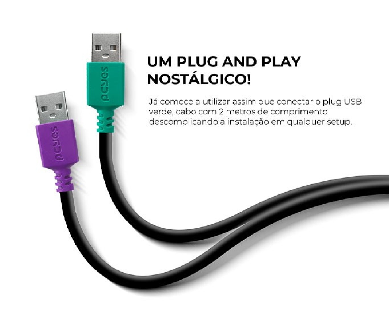 Conexões e Cabo USB do Kit PCYES