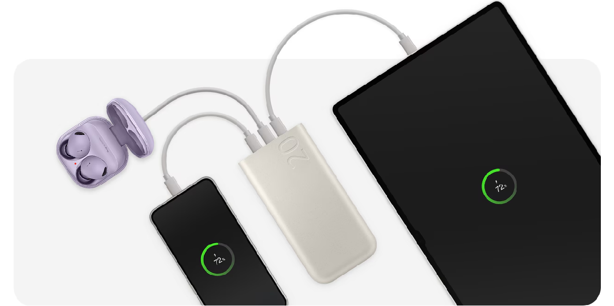 Samsung EB-P4520 três portas USB-C carregamento simultâneo