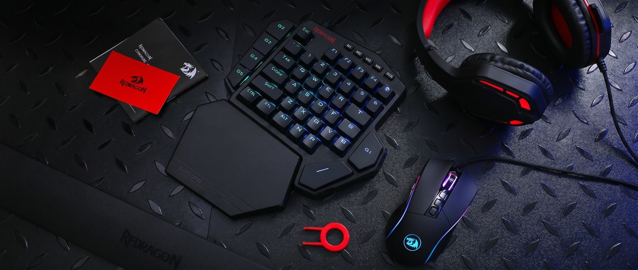 Layout compacto One Hand do Redragon DITI K585