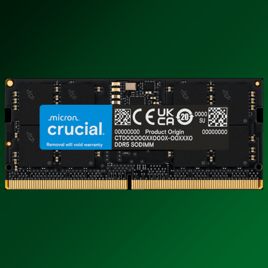 Memória SODIMM 32GB DDR5 5600MHz Crucial para Notebook