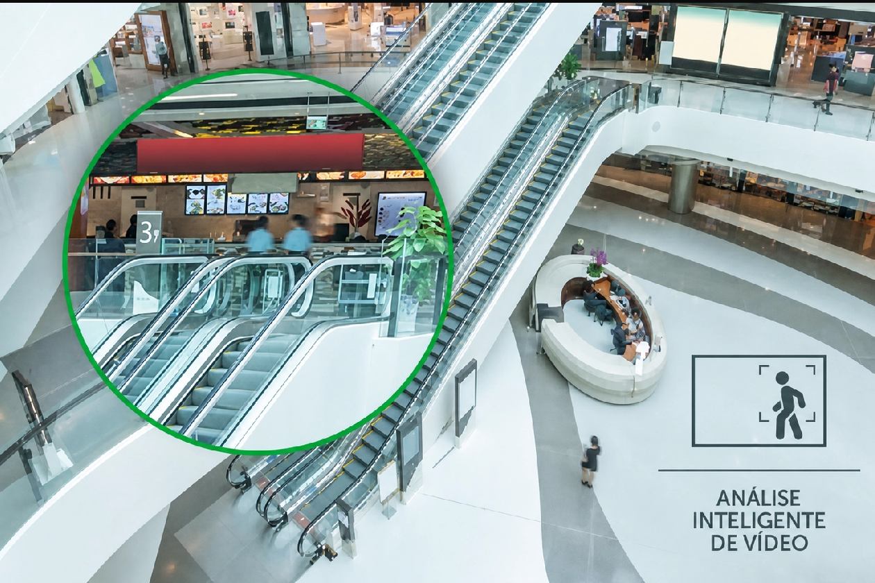 VIP 3230 B SL G3 ? Análise inteligente de vídeo com cerca virtual e monitoramento em ambiente comercial