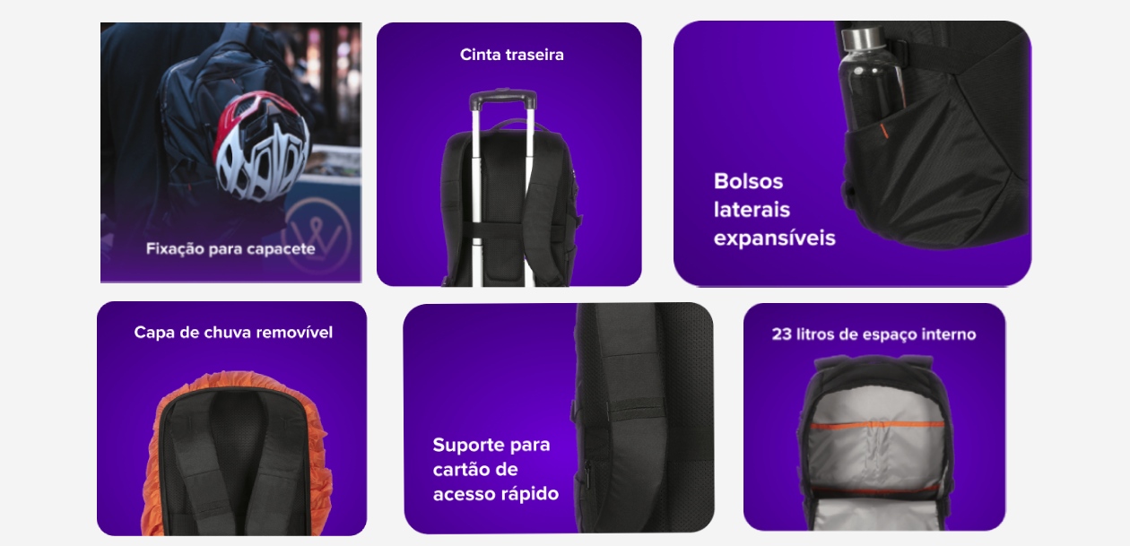 Mochila Targus Terra EcoSmart TBB649DI - Compartimento acolchoado para notebook e organização interna