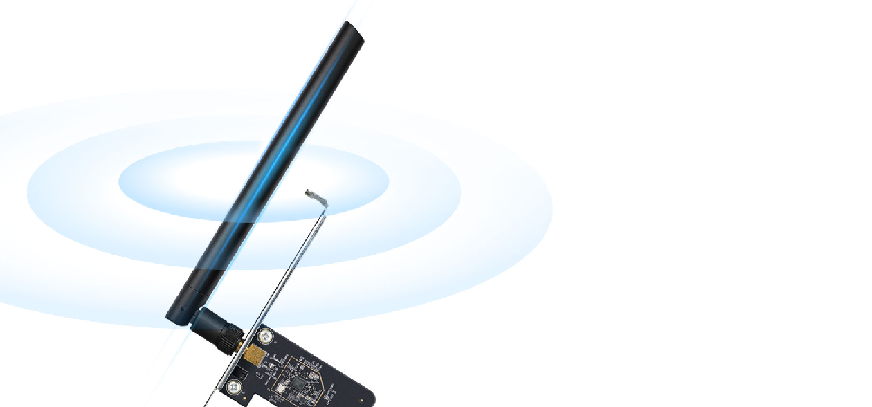 TP-Link Archer T2E - Antena externa removível com ajuste de posicionamento