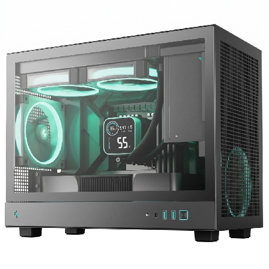 Gabinete DeepCool CH160 Plus ventilação e painel frontal