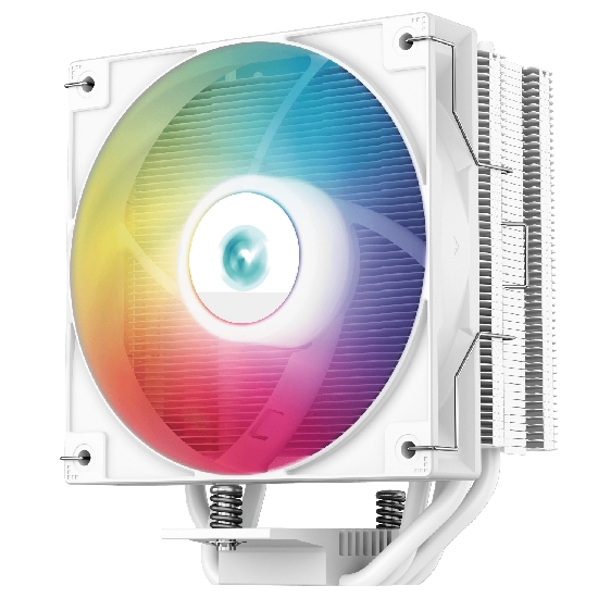 Cooler DeepCool AG400 WH ARGB V2 design branco vista frontal