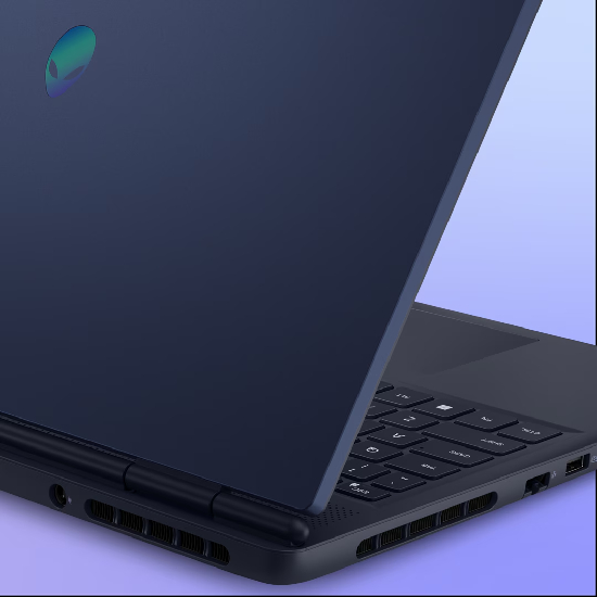 Alienware Aurora 16 detalhe da tela 2.5K 16 polegadas