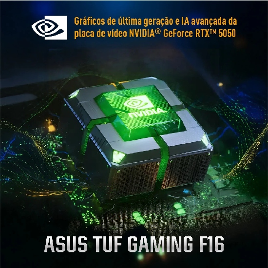 Close na tampa do notebook Asus TUF Gaming FX608 Jaeger Gray mostrando logo TUF e acabamento texturizado