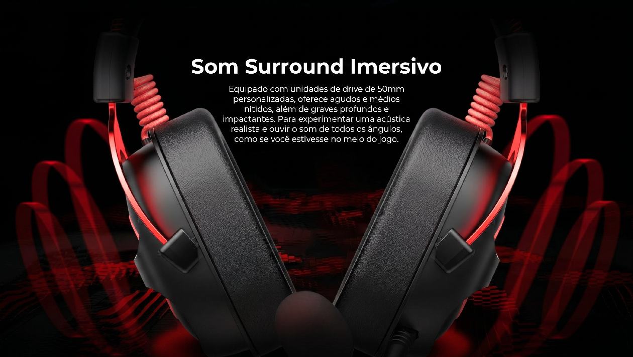 Microfone omnidirecional 360 graus do headset Havit H2000E captando voz com clareza para a equipe