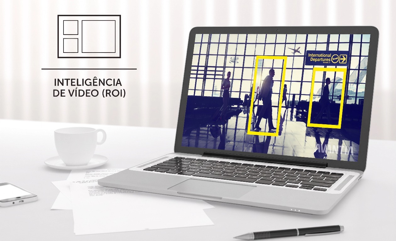 Inteligência de vídeo ROI (Região de Interesse) da câmera Intelbras VIP 1220 B priorizando áreas críticas da cena