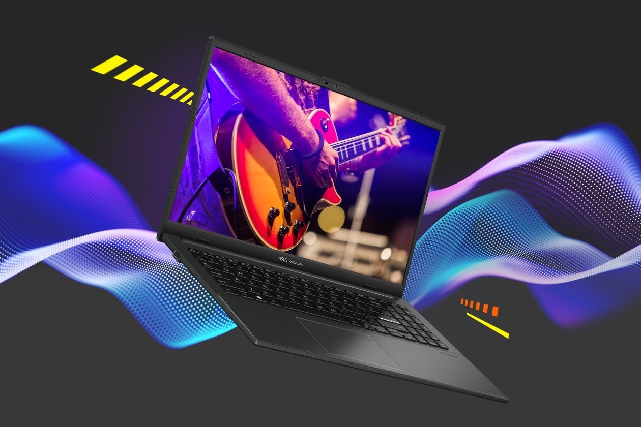 Notebook ASUS Vivobook Go 15 Mixed Black compacto port&aacute;til com software MyASUS GlideX e ecosistema ASUS para produtividade di&aacute;ria