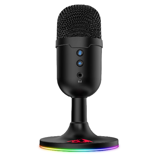 Microfone Redragon Pulsar GM303 com captação omnidirecional 360°