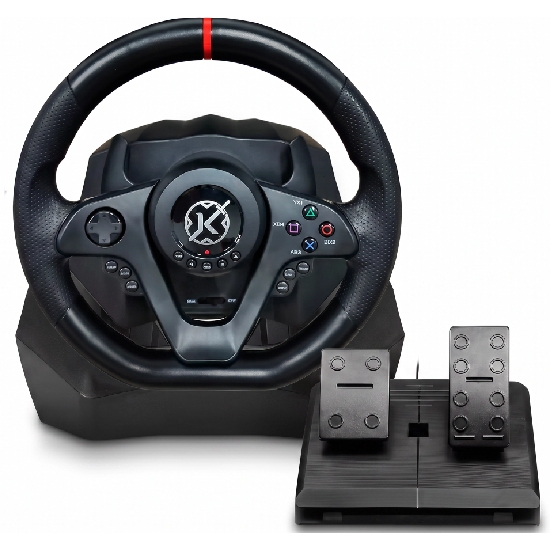 Volante Kalkan G300 Pro Racing de 10 polegadas com rotação ajustável e pedais inclusos