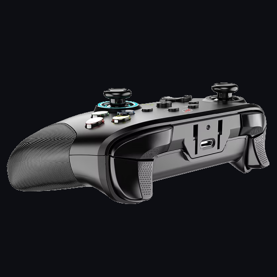 Conectividade Bluetooth e USB Tipo-C do controle Kalkan Tyr RGB para m&uacute;ltiplas plataformas