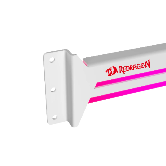 Base de fixação do suporte Redragon RD-GCP03W com 3 furos para slots PCIe e logo vermelho