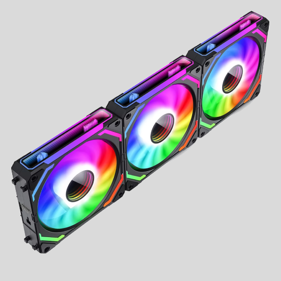 Sistema daisy chain das fans Redragon GC-F012 para instalação simplificada