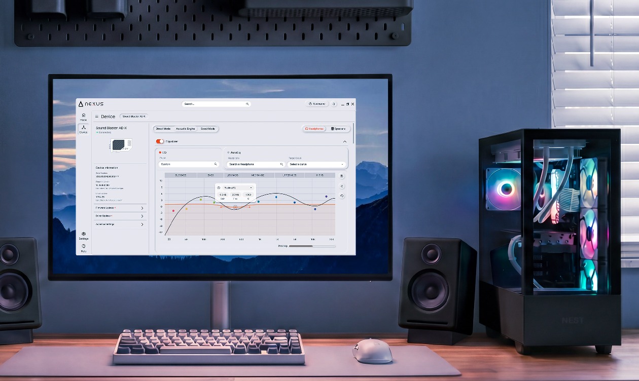 Detalhe do DAC de alta resolu&ccedil;&atilde;o da Sound Blaster AE-X com suporte a PCM 384kHz e DSD256