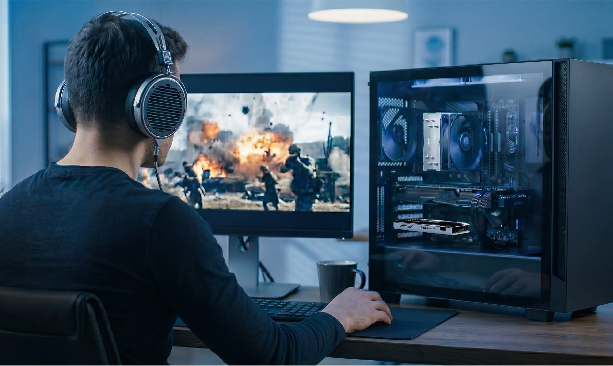 Amplificador de fones de ouvido Xamp da Sound Blaster AE-X para headphones de alta imped&acirc;ncia