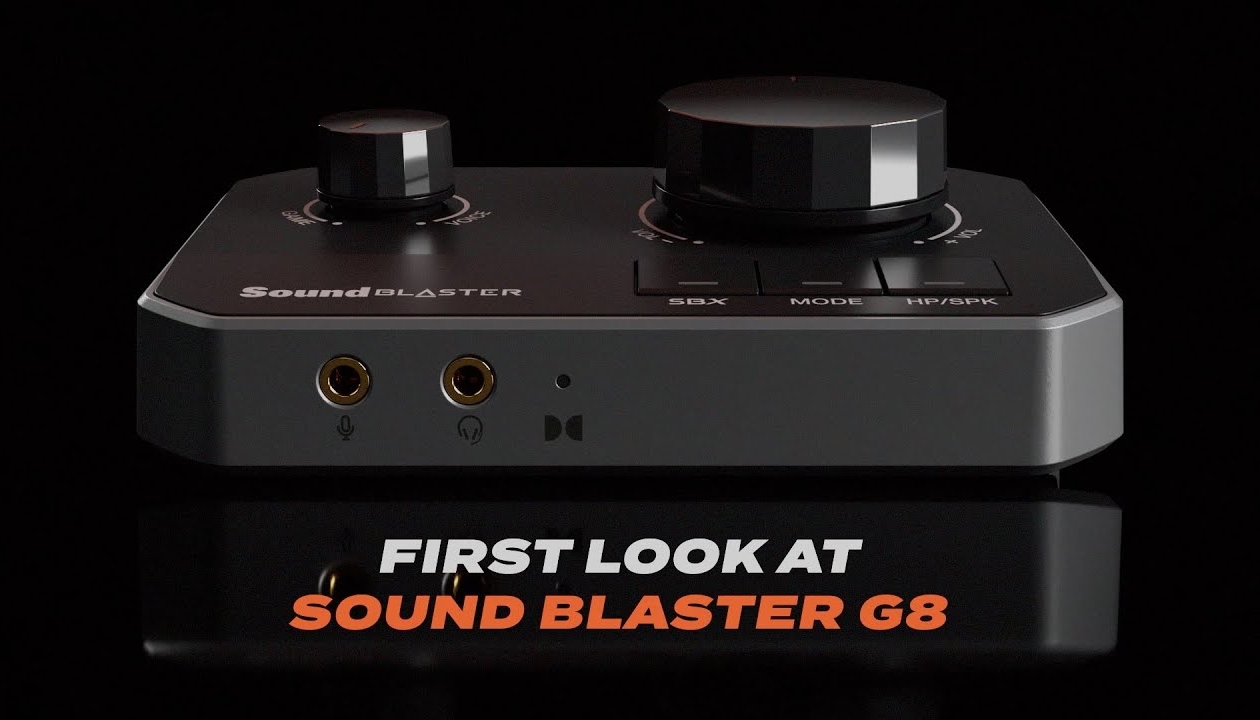 Tecnologias GameVoice Mix, CrystalVoice e Dolby Audio da Sound Blaster G8
